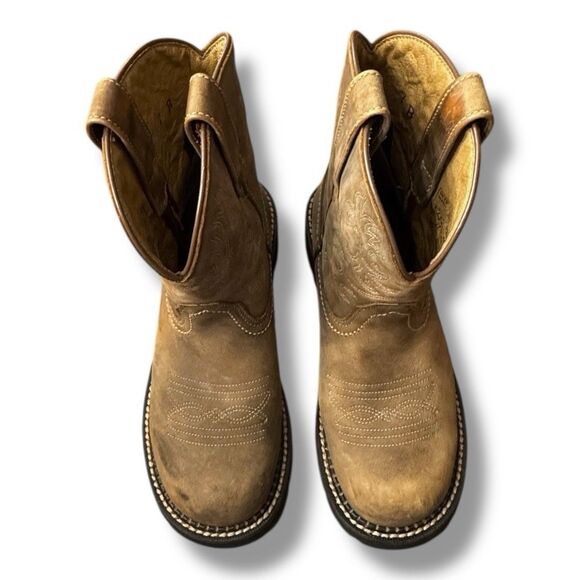 Ariat FATBABY Leather Cowgirl Boots Western Brown Outdoor Farm Women’s Size 7B - Picture 14 of 15